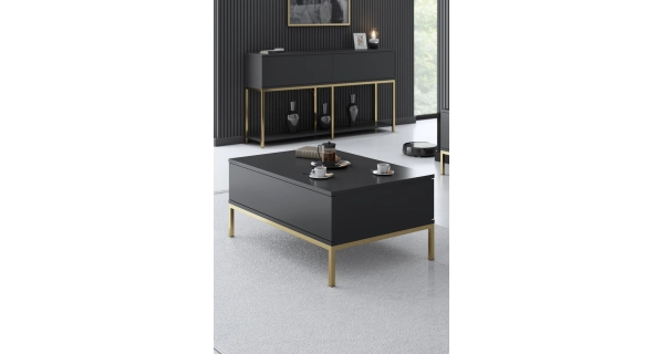 Obývací pokoj WINSON, antracit/zlatá