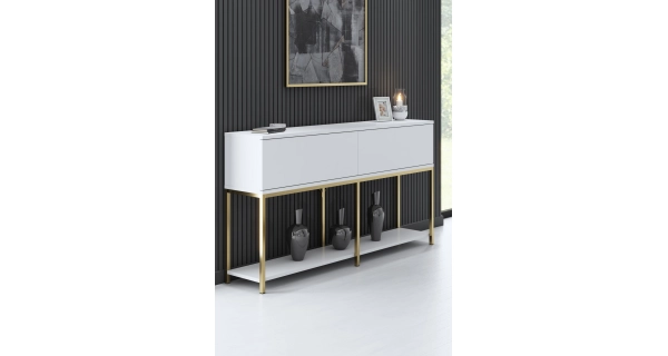 Obývací pokoj WINSON, bílá/zlatá