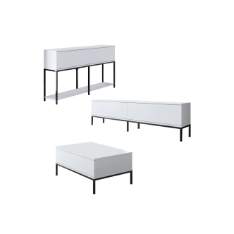 Obývací pokoj WINSON, černá/bílá