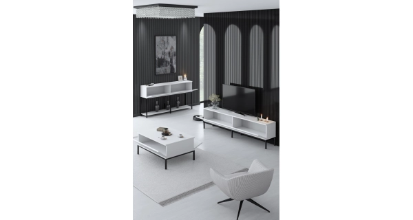 Obývací pokoj WINSON, černá/bílá