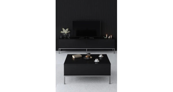 Obývací pokoj WINSON, černá/stříbrná