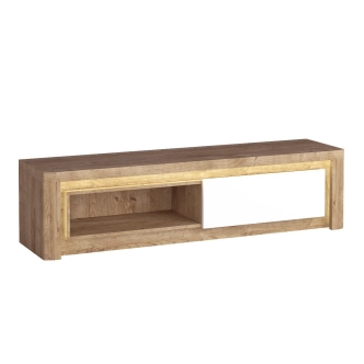 Obývací sestava FILIKA, dub ribbeck/bílý lesk