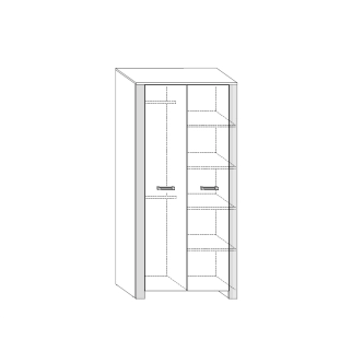 Obývací stěna AKIVIDU 2, craft zlatý/krém, 5 let záruka