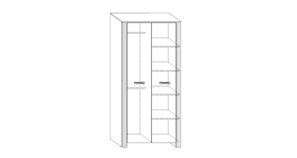 Obývací stěna AKIVIDU 3, švestka/černý lesk, 5 let záruka