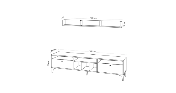 Obývací stěna ARAM, dub