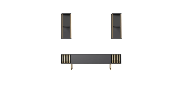 Obývací stěna AUTUMN, antracit/černá