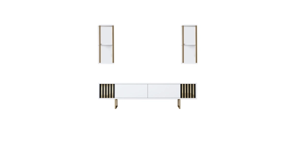 Obývací stěna AUTUMN, bílá/černá