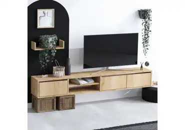 Obývací stěna BAALI, dub safírový