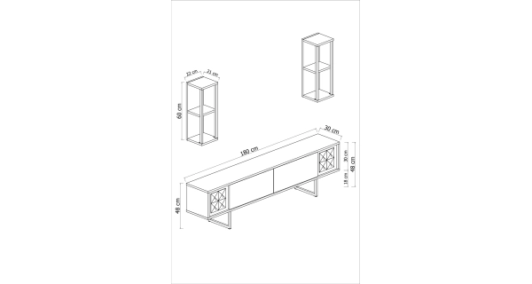 Obývací stěna BAIB, antracit/černá