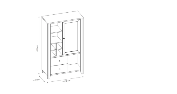 Obývací stěna BOGUTA 1, jackson hickory/amadeus