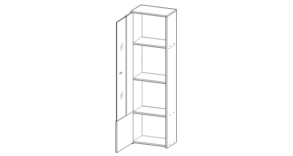 Obývací stěna BOURNE, dub artisan