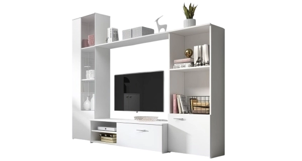 Obývací stěna BOURNE, matná bílá