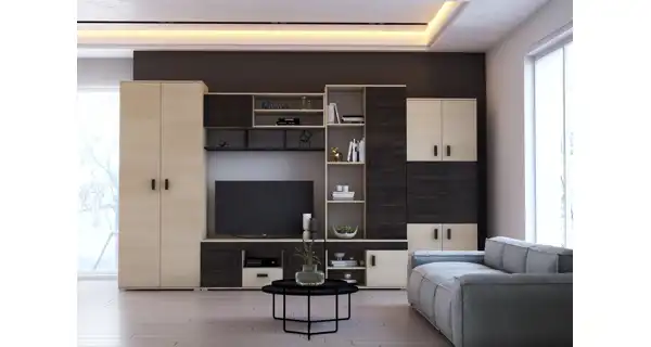 Obývací stěna ERASMO s TV stolkem, jasan/dub canterbury