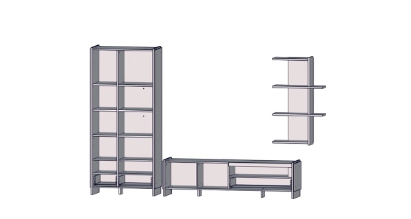 Obývací stěna EVIA, dub waterford/černá, 5 let záruka