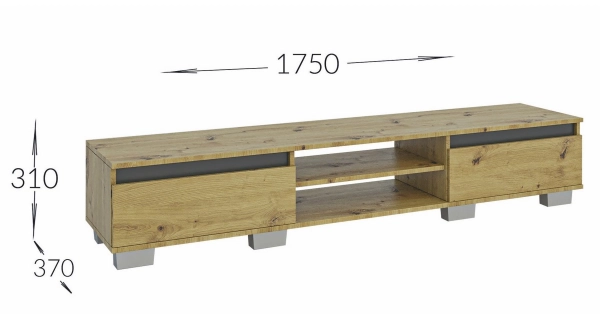 Obývací stěna FALLAX, bílá/antracit