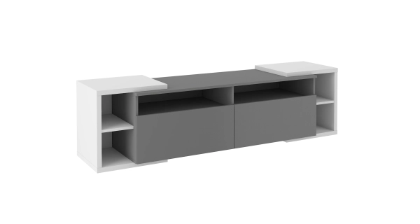 Obývací stěna FEDOR s komodou, antracit/světle šedá
