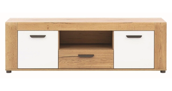 Obývací stěna FILIPPOPOLI, dub evoke/bílá alpský lesk