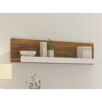 Obývací stěna GOUDINI 10, dub burgundský/bílý lesk, 5 let záruka