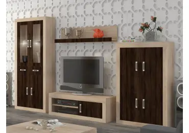 Obývací stěna GOUDINI 10, dub sonoma/dub sonoma tmavý