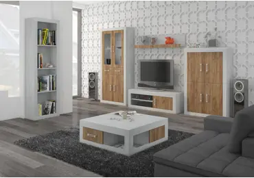 Obývací stěna GOUDINI 11, craft bílý/craft zlatý