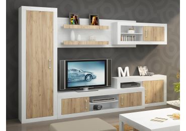 Obývací stěna GOUDINI 2, craft bílý/craft zlatý