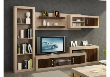 Obývací stěna GOUDINI 6, dub sonoma/dub sonoma tmavý