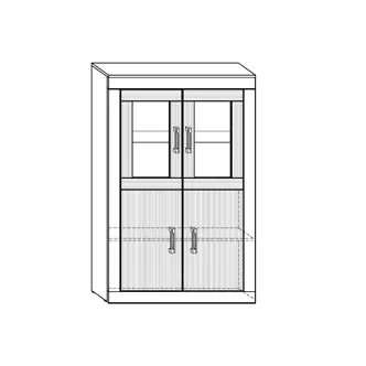 Obývací stěna GOUDINI 9, craft bílý/craft zlatý, 5 let záruka