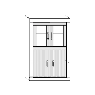 Obývací stěna GOUDINI 9, dub burgundský/bílý lesk, 5 let záruka