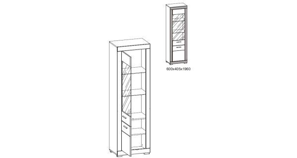 Obývací stěna JAMASOTA 3, bílý mat/grafit