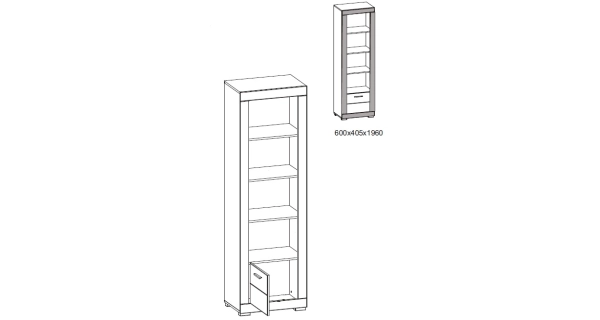 Obývací stěna JAMASOTA 3, bílý mat/grafit