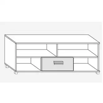 Obývací stěna KEATING 1, dub sonoma/grafit