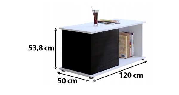 Obývací stěna MIWA s komodou a stolkem, bílý mat