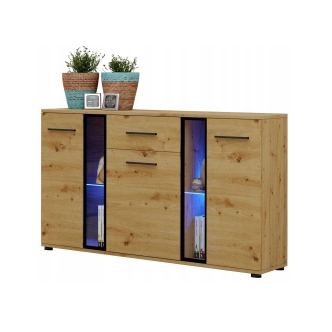 Obývací stěna MIWA s komodou a stolkem, dub artisan