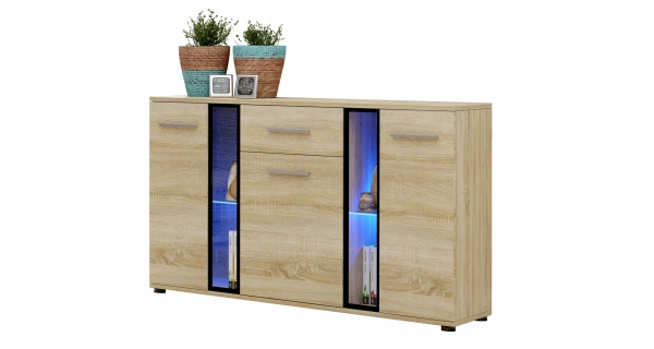 Obývací stěna MIWA s komodou a stolkem, dub sonoma