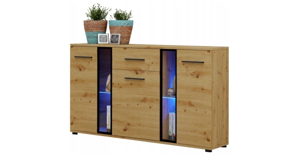 Obývací stěna MIWA s komodou, dub artisan