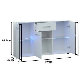 Obývací stěna MIWA s komodou, dub artisan