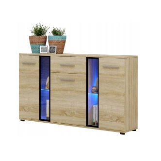 Obývací stěna MIWA s komodou, dub sonoma