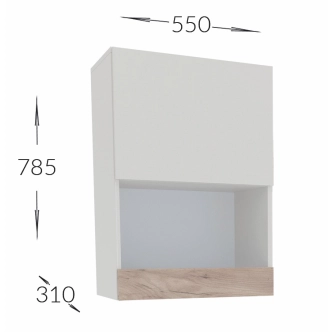 Obývací stěna PIHANGA, bílá/jasan