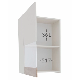 Obývací stěna PIHANGA, bílá/jasan