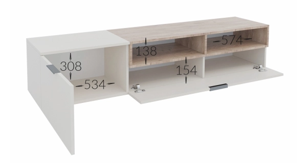 Obývací stěna PIHANGA, dub sonoma/antracit