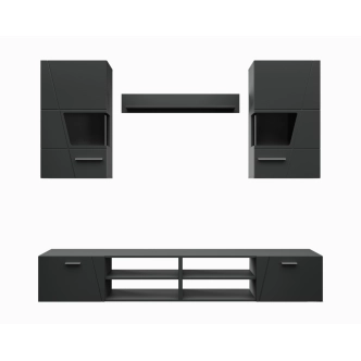 Obývací stěna RATUFA, antracit