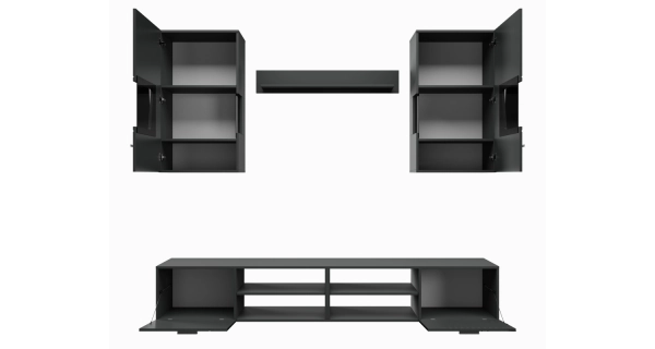 Obývací stěna RATUFA, antracit