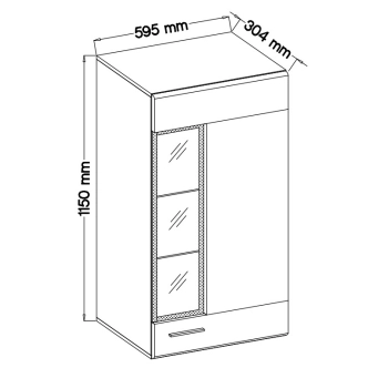 Obývací stěna TANGO, dub sanremo tmavý