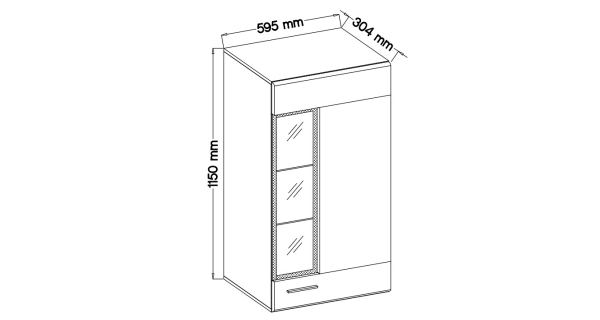Obývací stěna TANGO, dub sanremo tmavý