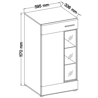 Obývací stěna TANGO, dub sanremo tmavý