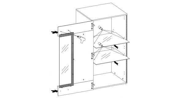 Obývací stěna TANGO, dub sanremo tmavý