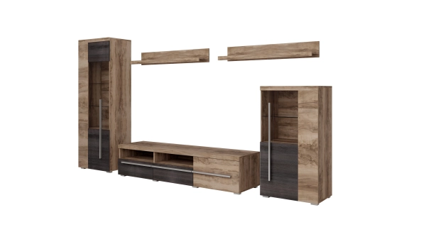 Obývací stěna TYLTA typ 2, ořech satin/touchwood