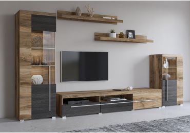 Obývací stěna TYLTA typ 2, ořech satin/touchwood