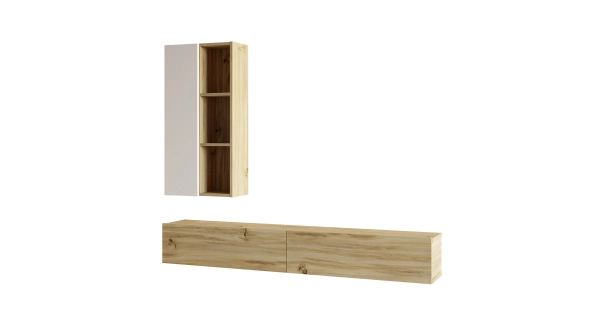 Obývací stěna VALTON, dub/bílá