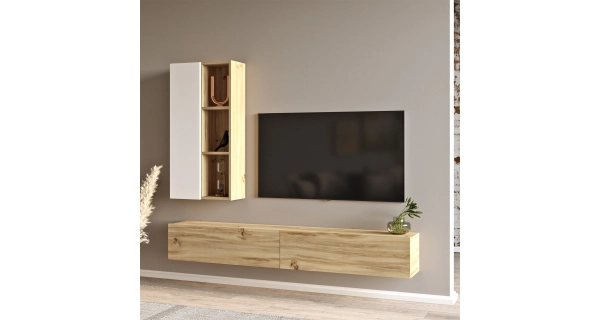 Obývací stěna VALTON, dub/bílá